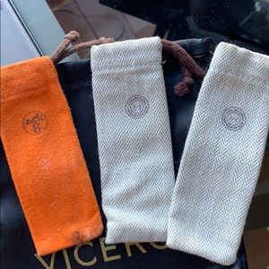 SET OF 5 HERMÈS POUCHES